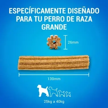 PURINA® DENTALIFE® snacks para perros grandes Textura