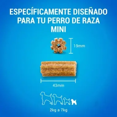 PURINA® DENTALIFE® snacks para perros mini Textura