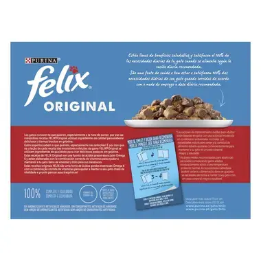 FELIX® Original Festín de Sabores en Gelatina 12x85g Vista Trasera