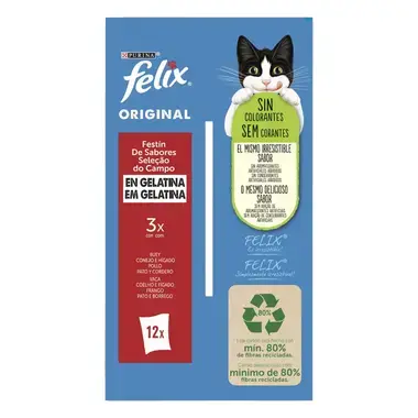 FELIX® Original Festín de Sabores en Gelatina 12x85g Beneficios