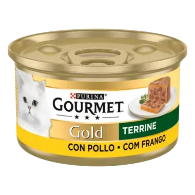 PURINA® GOURMET® GOLD Terrine con Pollo Vista Frontal