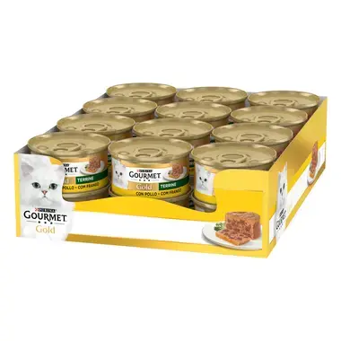 PURINA® GOURMET® GOLD Terrine con Pollo Vista Frontal