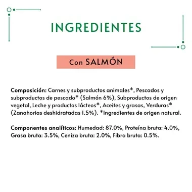 ingredientes salmón gourmet puré snacks