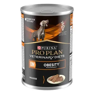 PURINA® PRO PLAN® VETERINARY DIETS Canine OM Obesity Management Mousse Vista Frontal