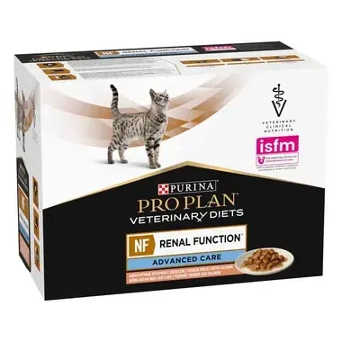 PURINA® PRO PLAN® VETERINARY DIETS Feline NF Renal Function Sobres Salmón Vista Frontal