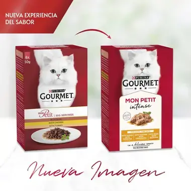 PURINA® GOURMET® MON PETIT Selección de Pescados (SARDINA, SALMÓN, BACALAO)