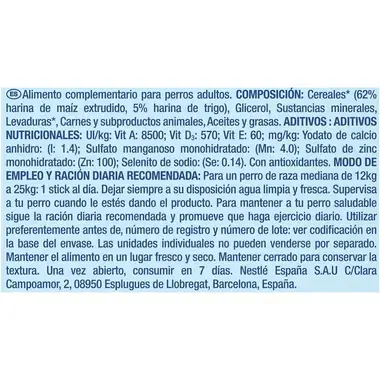 PURINA®  DENTALIFE® Medium Multipack sticks Vista Trasera