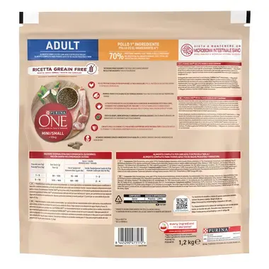 Purina® ONE®  MINI Grain Free Adult Pollo trasera