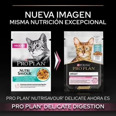 PURINA® PRO PLAN® Gato húmedo Delicate Pescado 10x85g