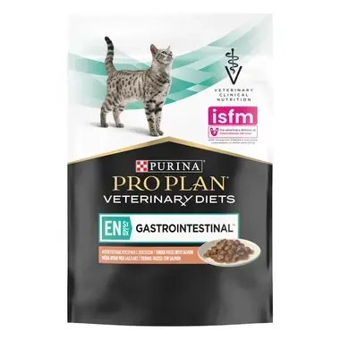 PURINA® PRO PLAN® VETERINARY DIETS FELINE EN Gastrointestinal Sobres Salmón