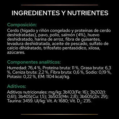 PURINA® PRO PLAN® VETERINARY DIETS FELINE EN Gastrointestinal Sobres Salmón