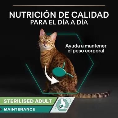 ​PURINA® PRO PLAN® Gato esterilizado con Pollo en Salsa Vista Trasera